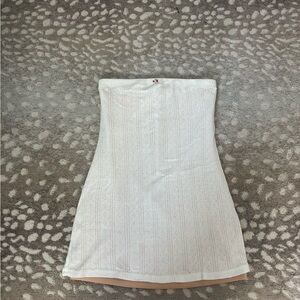 With Jean Cream Strapless Dress